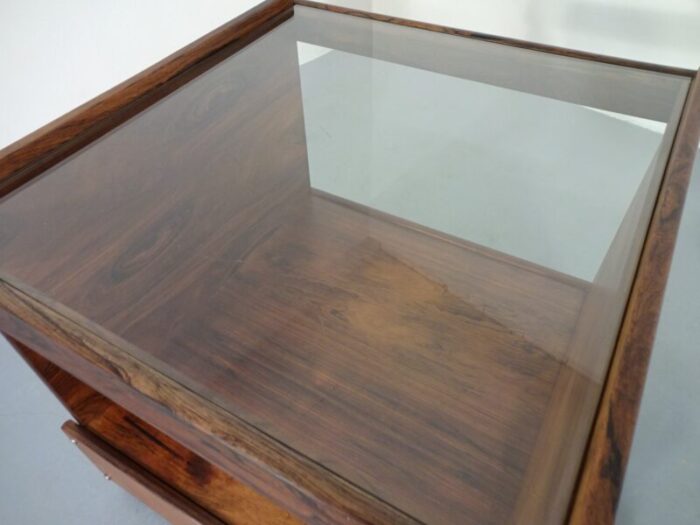 danish rosewood glass side table 1960s 9