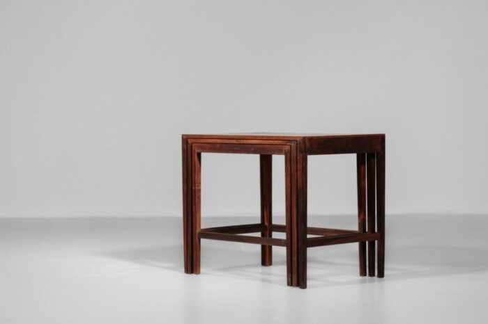 danish rosewood nesting tables 1960s set of 3 5