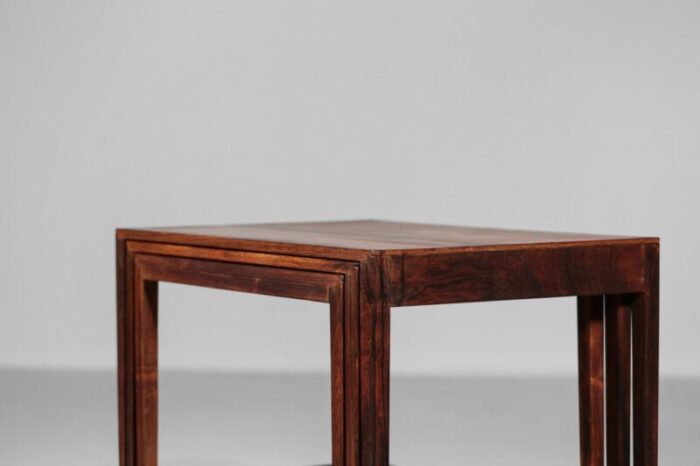 danish rosewood nesting tables 1960s set of 3 6