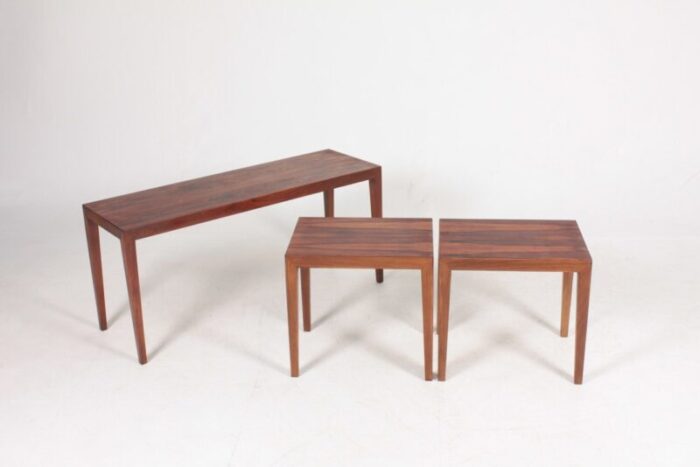 danish rosewood nesting tables by severin hansen for haslev mobelsnedkeri 1960s set of 3 4