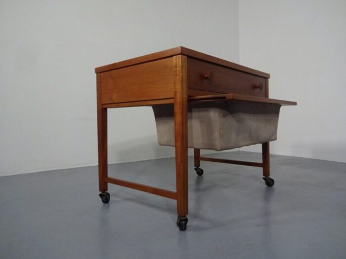 danish teak sewing cart 1960s 11