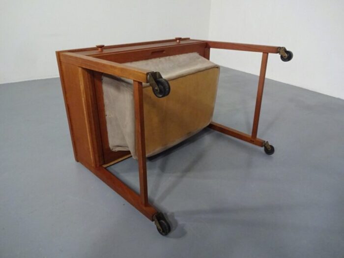 danish teak sewing cart 1960s 28