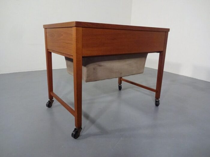 danish teak sewing cart 1960s 29