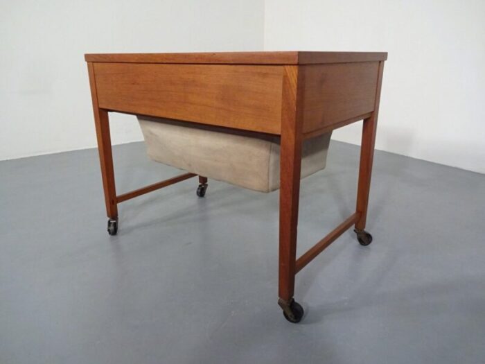 danish teak sewing cart 1960s 33