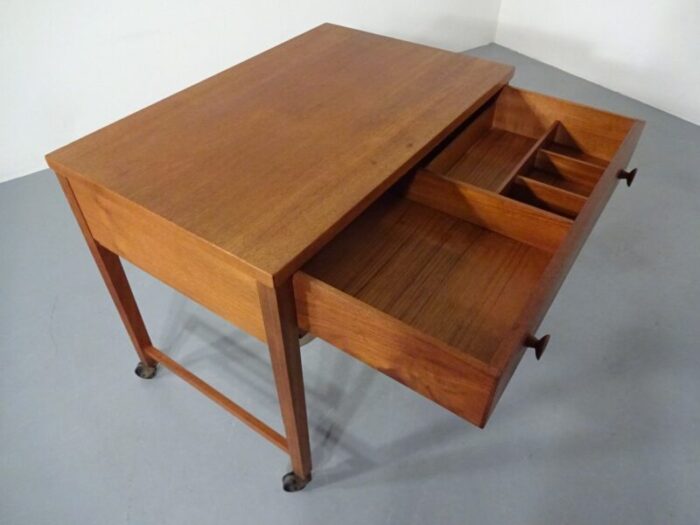 danish teak sewing cart 1960s 6