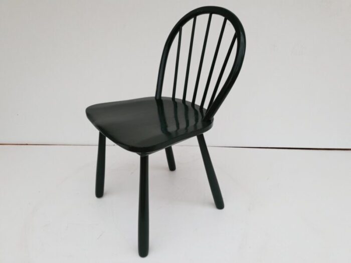 danish teak wood 1550 side chair from fritz hansen 1950s 2