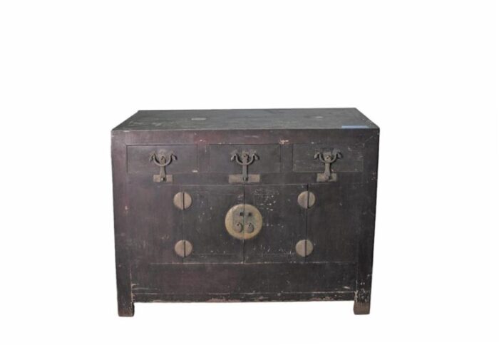 dark brown antique chinese sideboard 4382