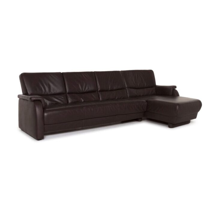 dark brown leather corner sofa from himolla 1