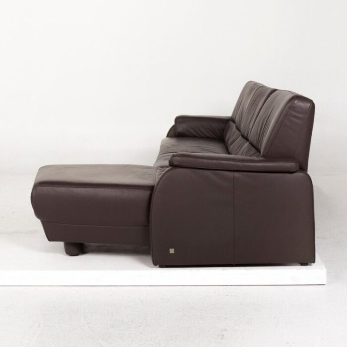 dark brown leather corner sofa from himolla 12