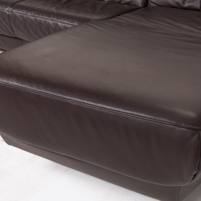 dark brown leather corner sofa from himolla 3