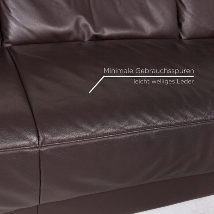 dark brown leather corner sofa from himolla 4