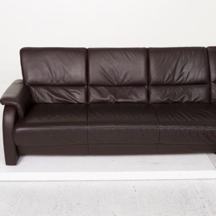 dark brown leather corner sofa from himolla 7