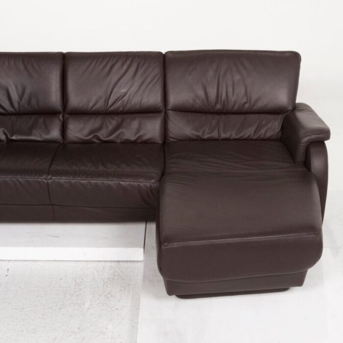 dark brown leather corner sofa from himolla 8