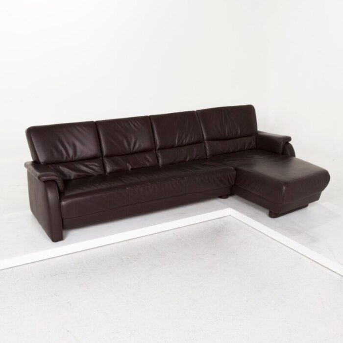 dark brown leather corner sofa from himolla 9