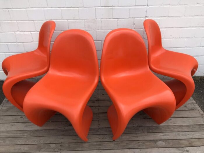 dining chairs by verner panton for fehlbaum 1973 set of 4 1