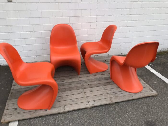 dining chairs by verner panton for fehlbaum 1973 set of 4 2