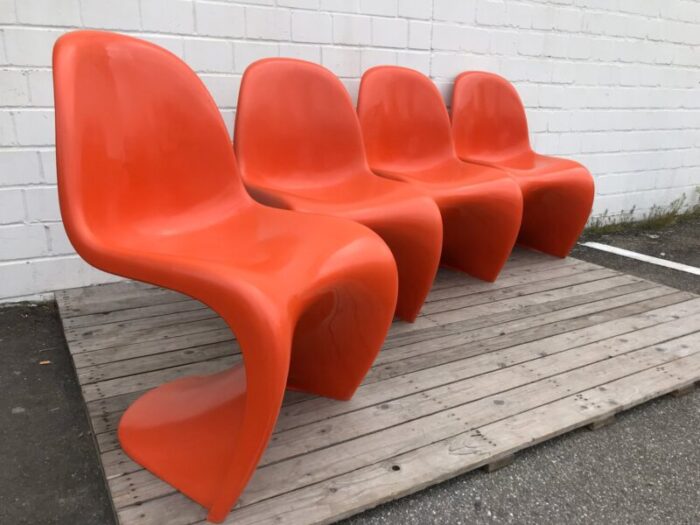 dining chairs by verner panton for fehlbaum 1973 set of 4 8