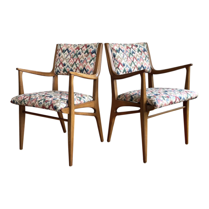 drexel profile arm chairs by john van koert a pair 4254