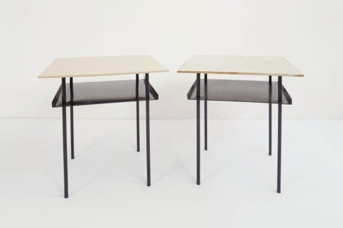 dutch side tables by wim rietveld for auping 1952 set of 2 4