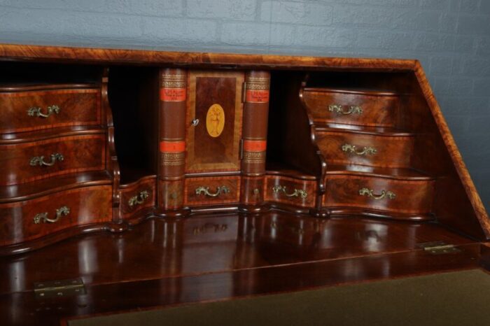 dutch walnut bombe desk 1920s 6