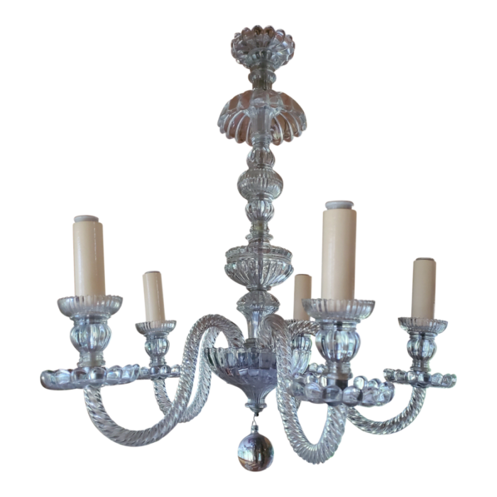 early 20th century baccarat style french twist crystal chandelier 4418