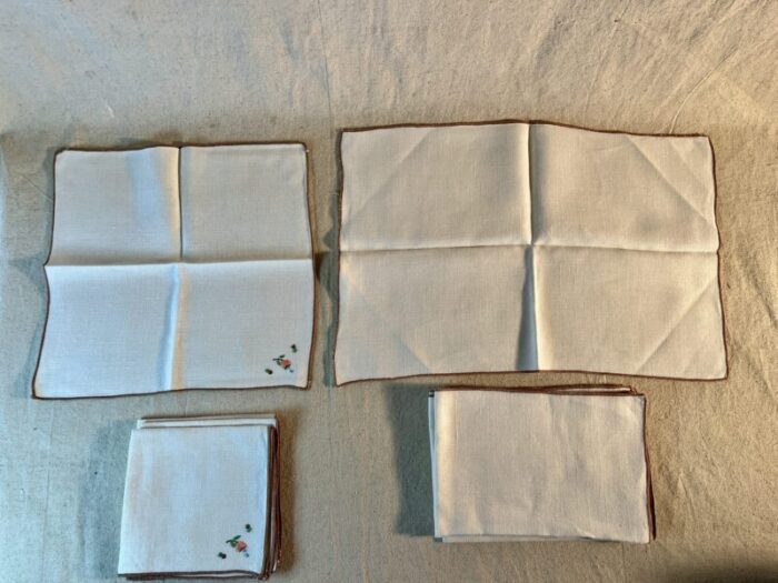 early 20th century cocktail and dinner napkins 8 pieces 8565