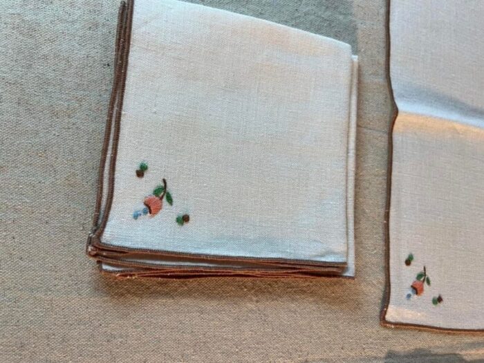 early 20th century cocktail and dinner napkins 8 pieces 9629