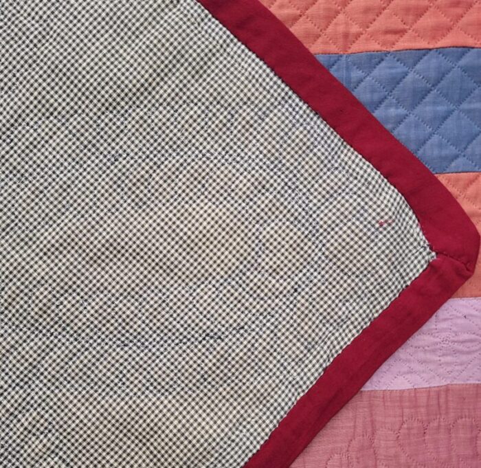 early 20thc wool amish pennsylvania bars quilt 0179