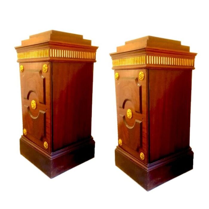 empire column nightstands by architetti artigiani anonimi 1819 set of 2 1