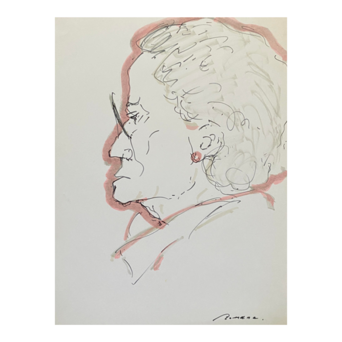 erika romane portrait of elderly lady in profile 4189