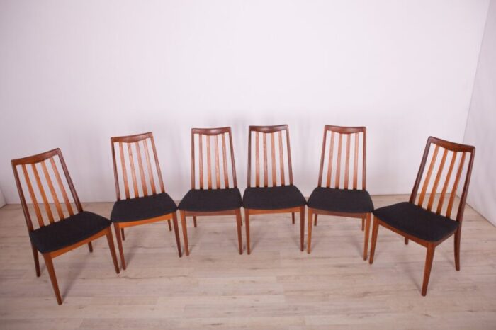 fabric and teak dining chairs by leslie dandy for g plan 1960s set of 6 3