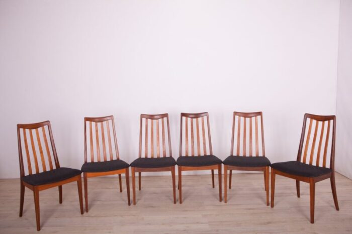 fabric and teak dining chairs by leslie dandy for g plan 1960s set of 6 5