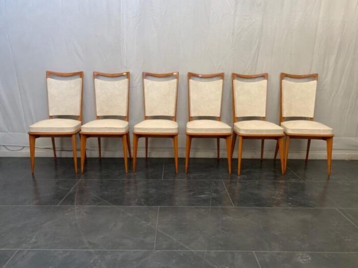 faux leather dining chairs 1950s set of 6 2