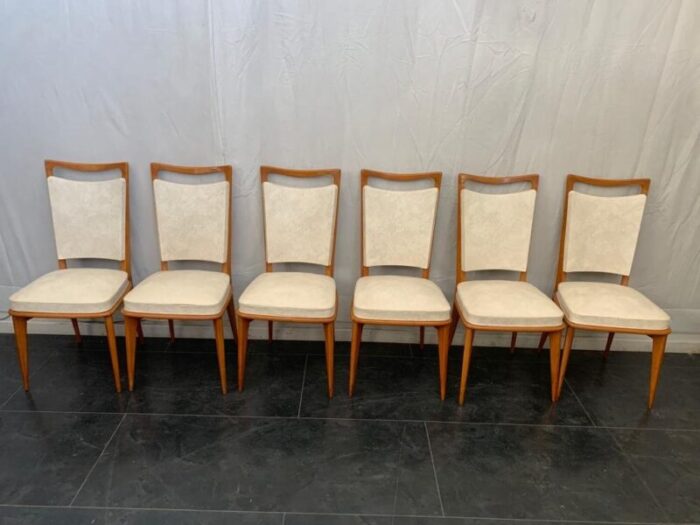 faux leather dining chairs 1950s set of 6 5