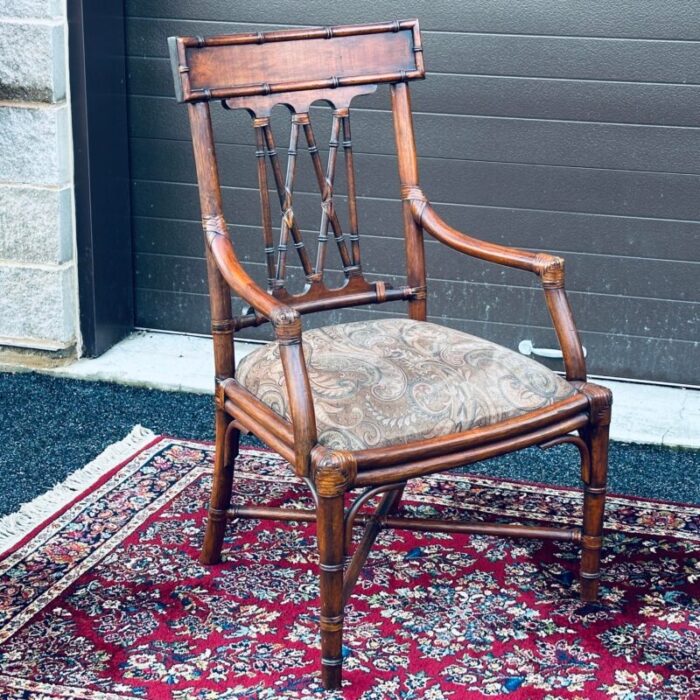 ficks reed historic natchez collection rattan desk chair 7621