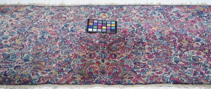 fine antique odd shape persian kerman rug 20 x 70 2856