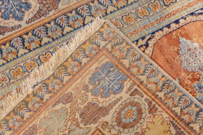 fine antique persian silk heriz rug 39 x 53 1411