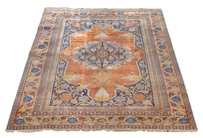 fine antique persian silk heriz rug 39 x 53 1868