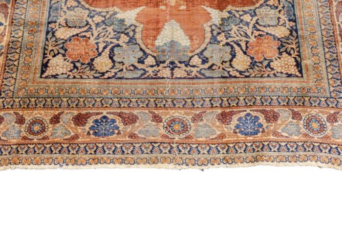 fine antique persian silk heriz rug 39 x 53 2972