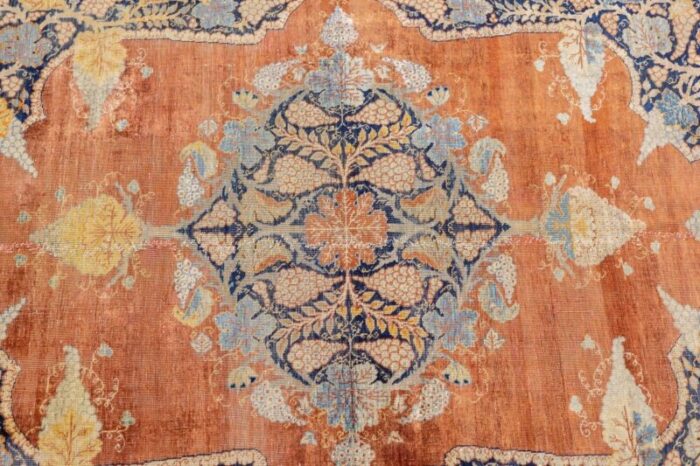 fine antique persian silk heriz rug 39 x 53 4701