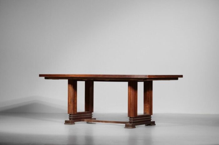 french art deco style mahogany maxime dining table 1950s 2