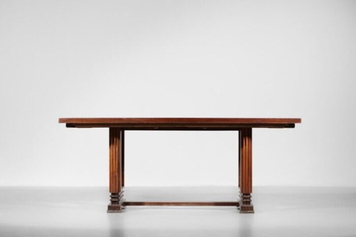 french art deco style mahogany maxime dining table 1950s 4