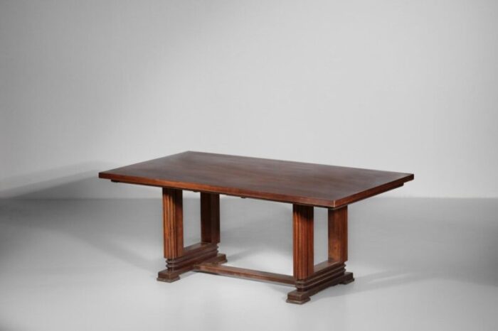 french art deco style mahogany maxime dining table 1950s 7