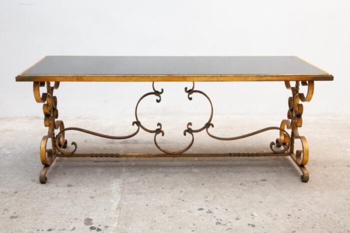 french art deco wrought iron coffee table 1930s 2