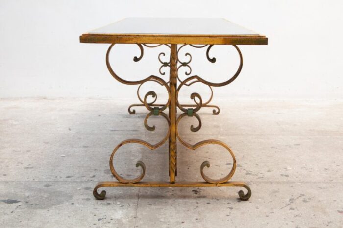 french art deco wrought iron coffee table 1930s 3