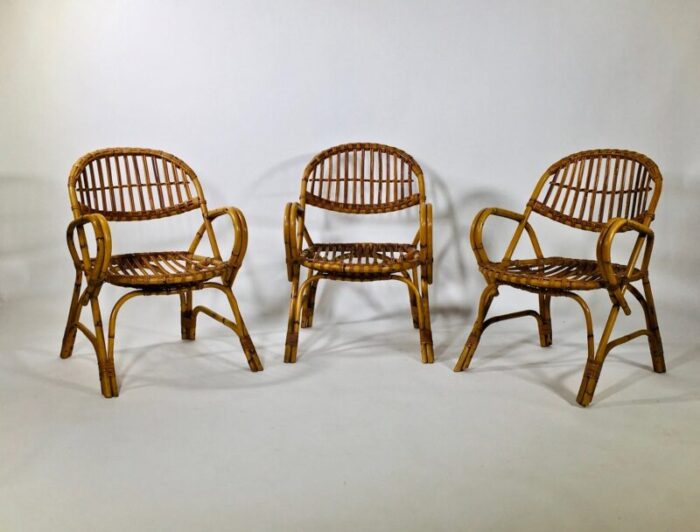 french bamboo lounge chair 1960s 1