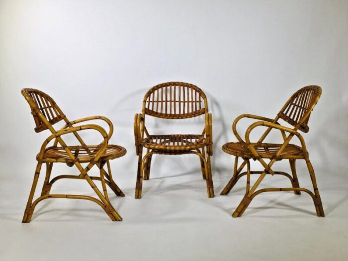 french bamboo lounge chair 1960s 2