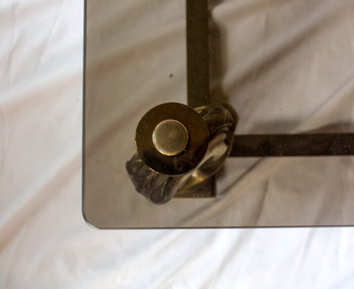 french brass coffee table from maison charles 1970s 5