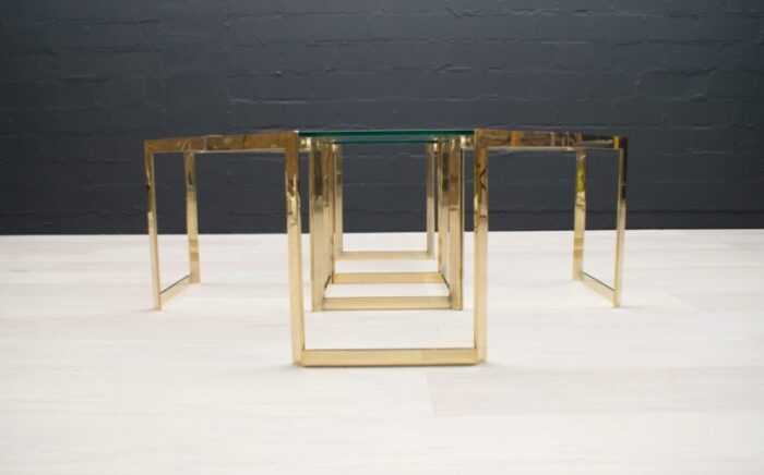 french brass side tables 1960s set of 4 10