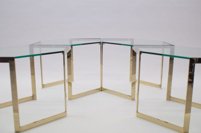 french brass side tables 1960s set of 4 5